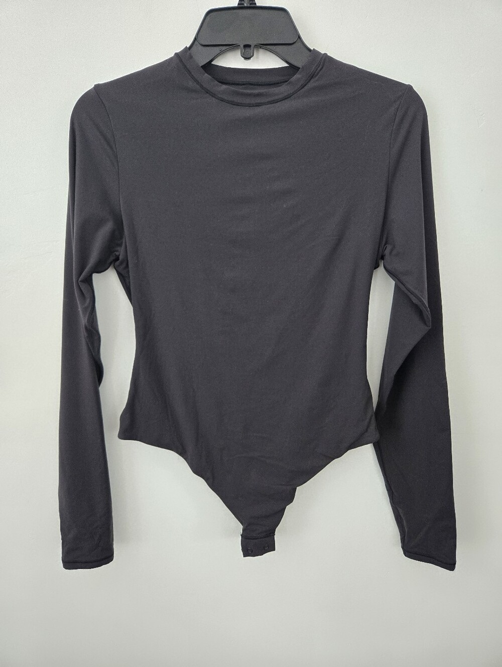 SKIMS Fits Everybody Long Sleeve Crew Neck Bodysuit. Onyx. Size Large. - Picture 3 of 9
